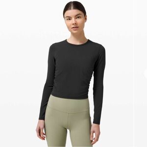 Lululemon All It Takes Long Sleeve Sz 8 Black
